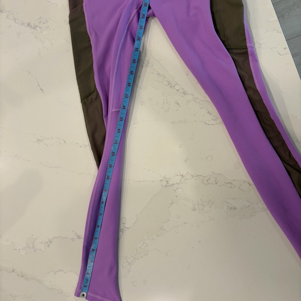 Fabletics Lilac Purple and Brown Powerhold Leggings small - Picture 6 of 10